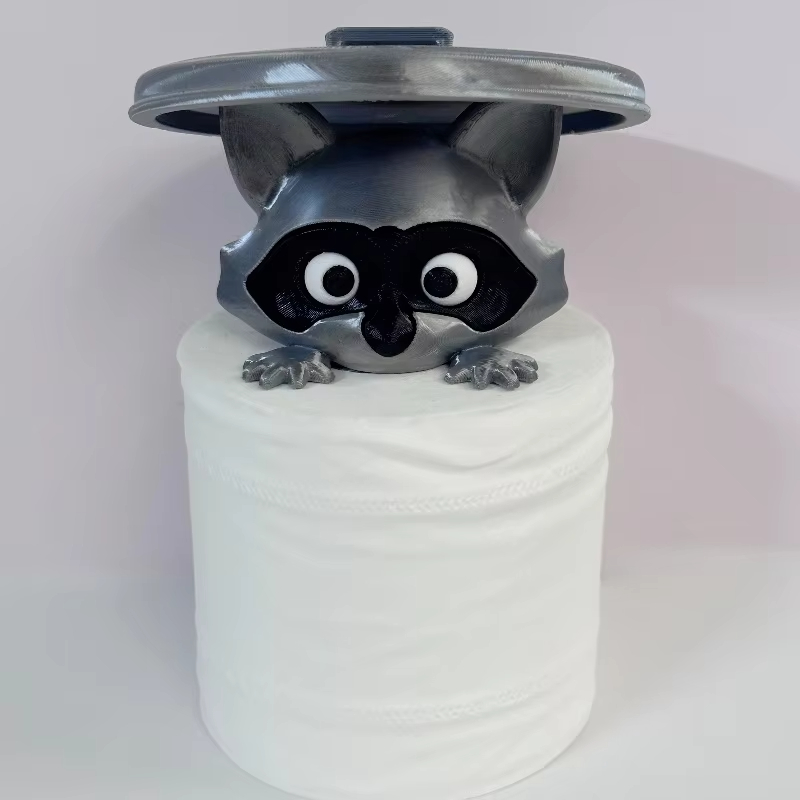 Home Bathroom Ideas - Cute Raccoon Toilet Paper Holder Playful