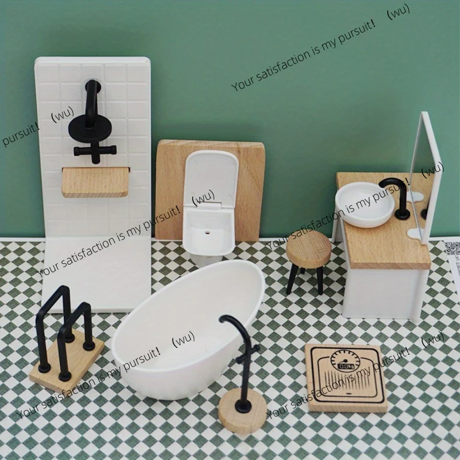 Home Bathroom Scene - Bathroom scene model, simulated mini home,