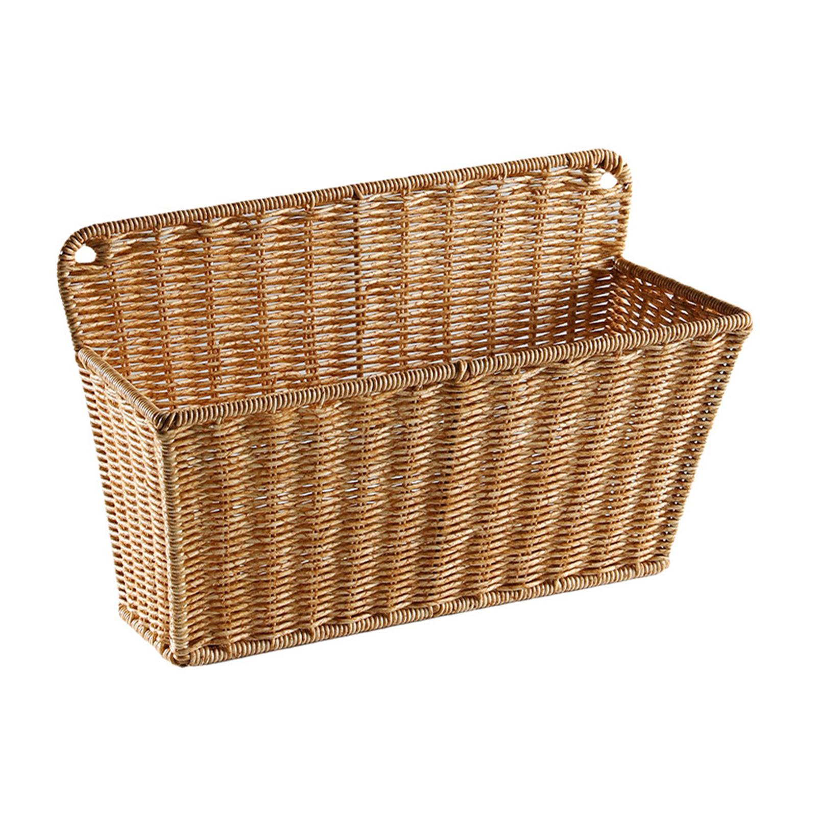 Home Essentials Bathroom Storage - Scandinavian Style Woven Storage Basket Wall