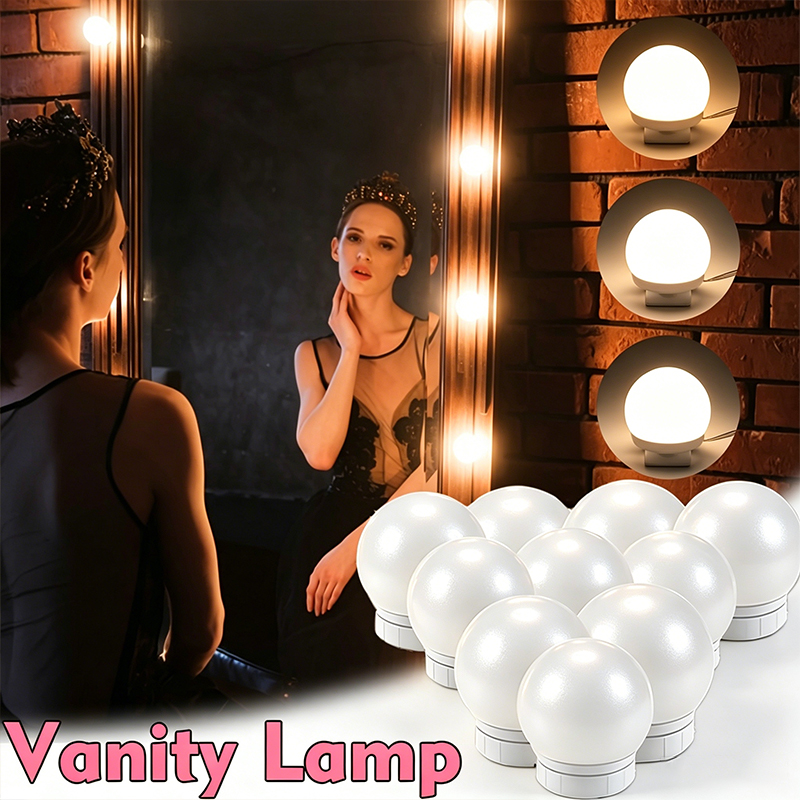 Home Theater Bathroom - 10 LED Vanity Mirror Light Bulbs