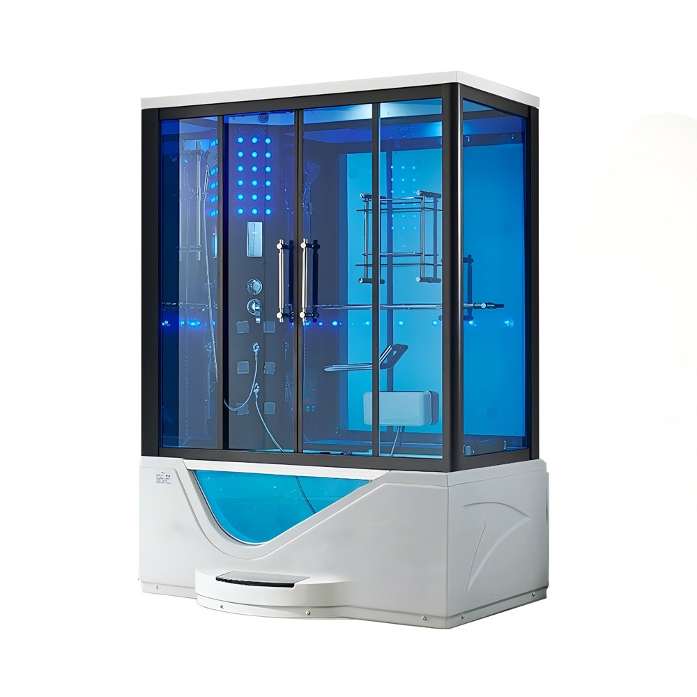 Home Bathroom Jacuzzi - Villa 1600mm steam room, acrylic Jacuzzi,