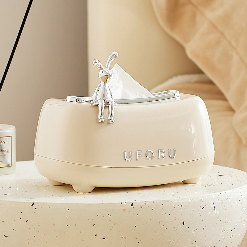 Home Bathroom Towel Dispenser - Uforu Multifunctional Tissue Box Spring-Lift Dispenser