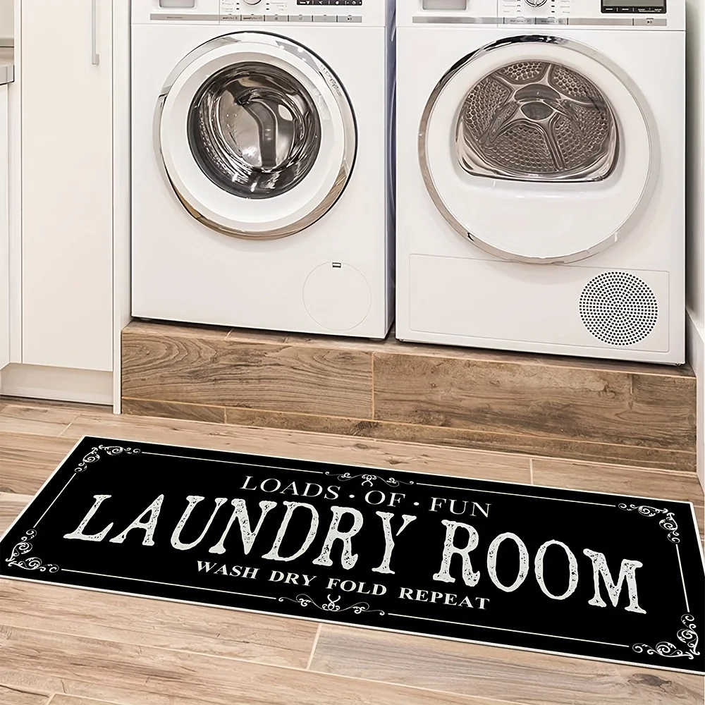 Tiny Home Bathroom Kit - Laundry Room Rug Runner Non Slip
