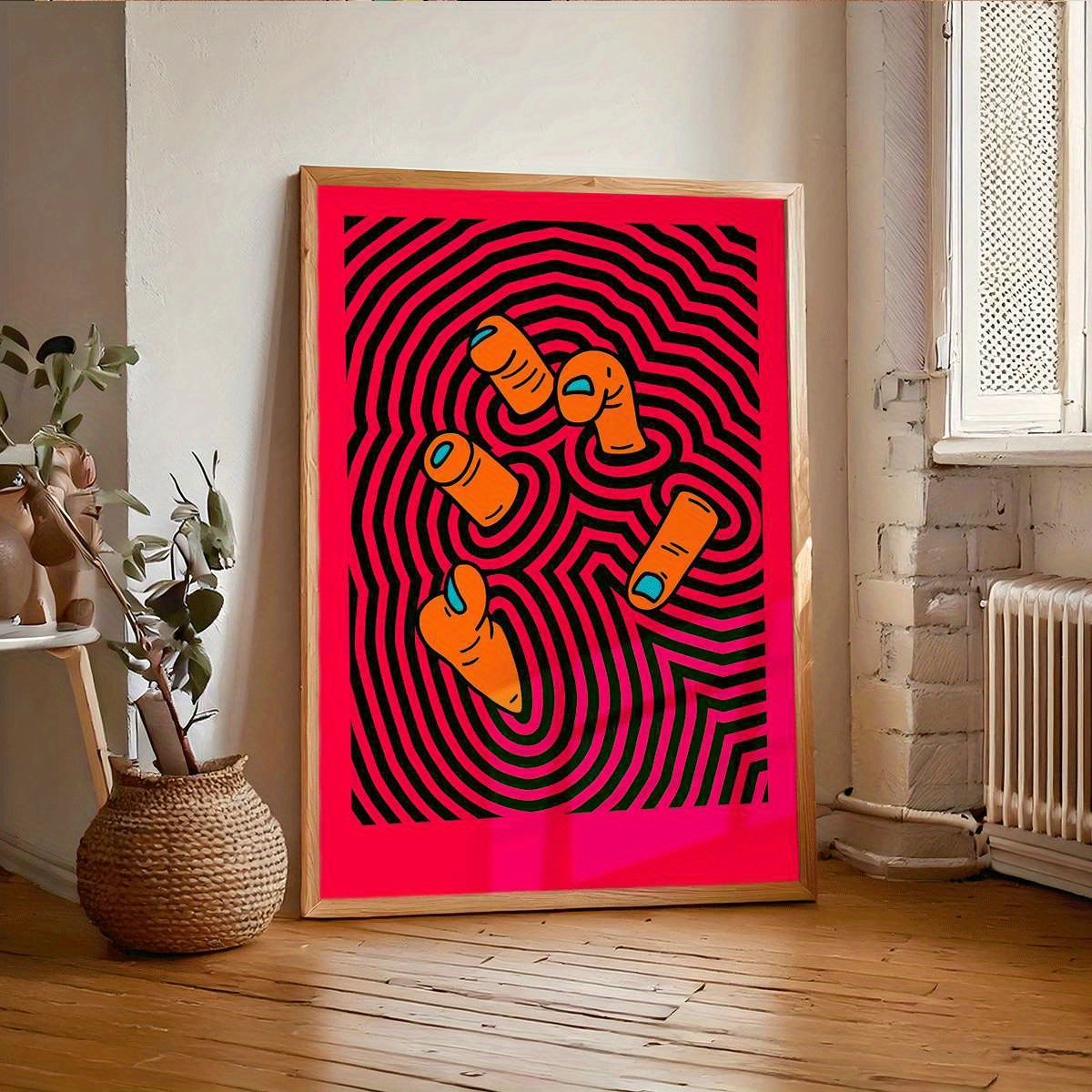Home Bathroom Design - Modern Abstract Finger Art Posters Unframed