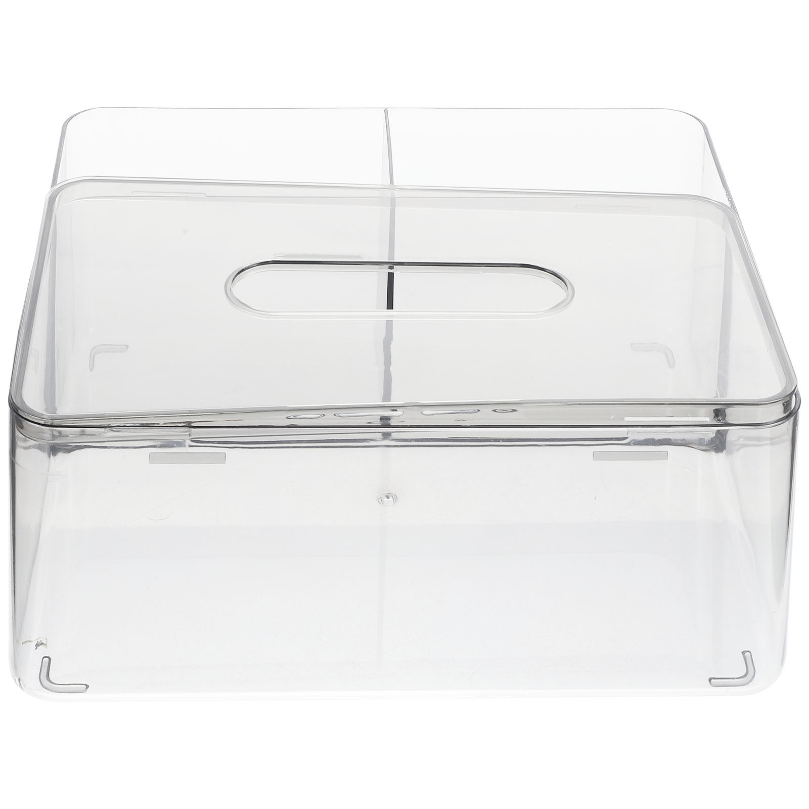 Home Bathroom Towel Dispenser - Clear Desktop Tissue Box Cover Holder
