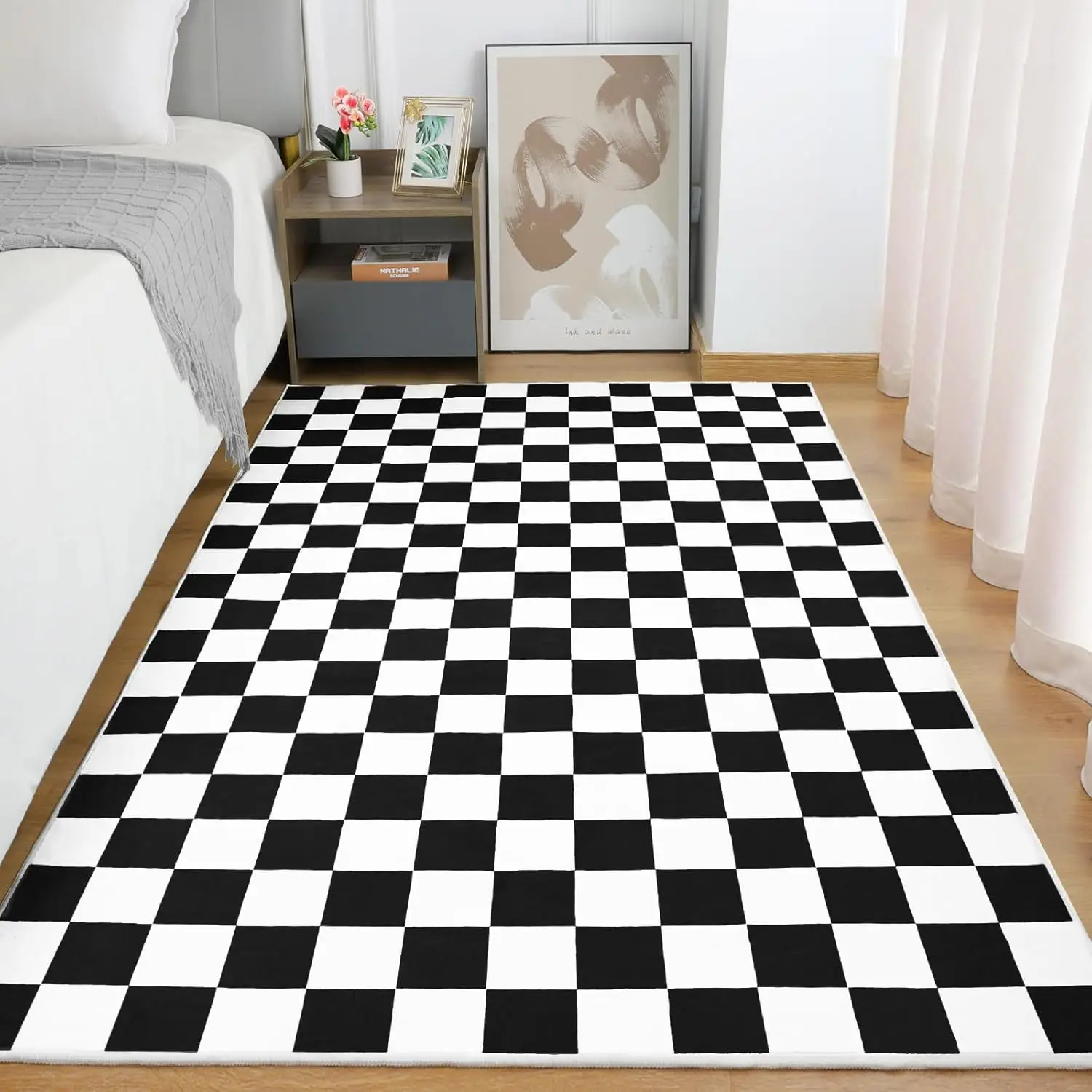 Home Toilet Bathroom Design - Checkerboard Pattern Carpet Various Styles With