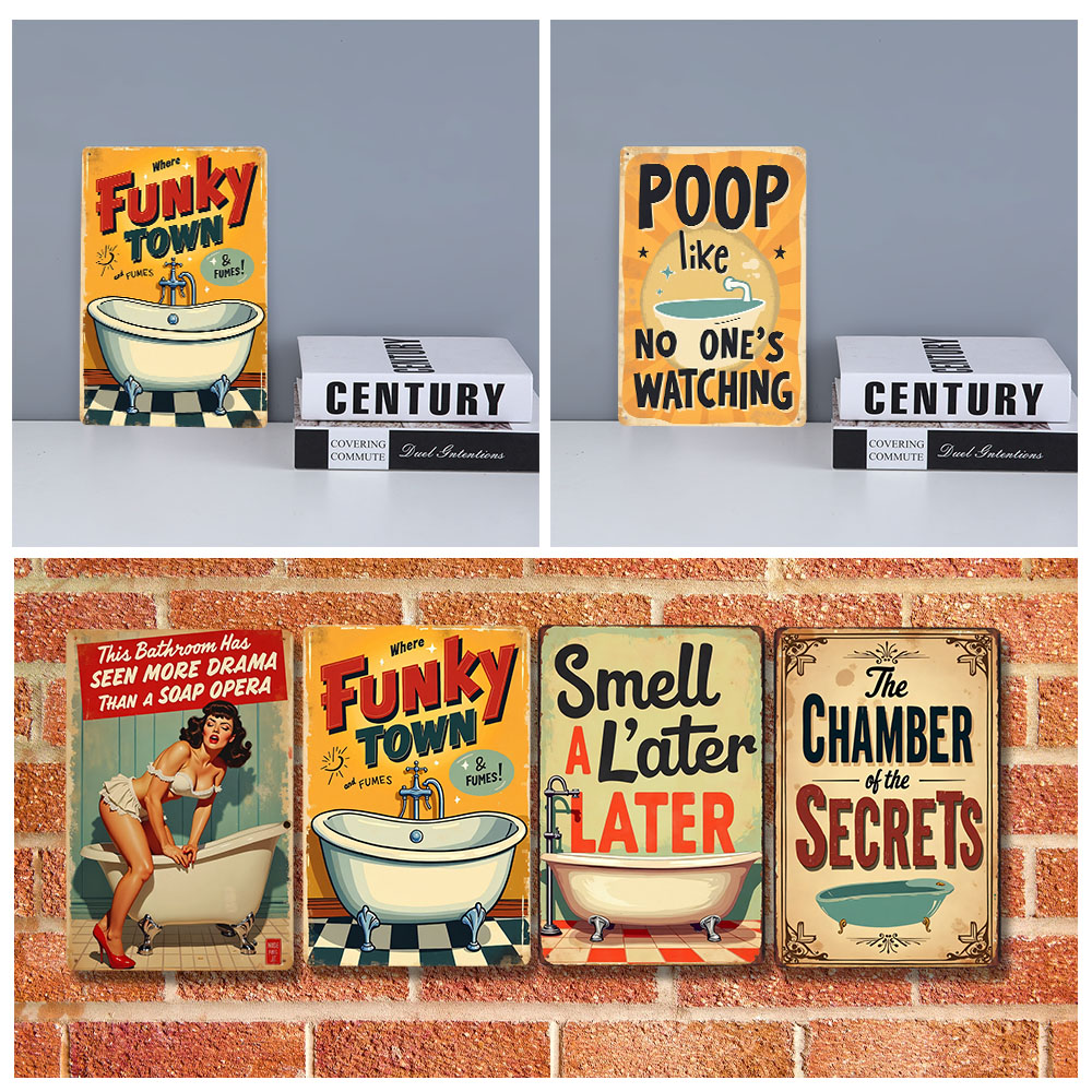 Funny Bathroom Rules Vintage M - Home Bathroom Ideas recension och pris