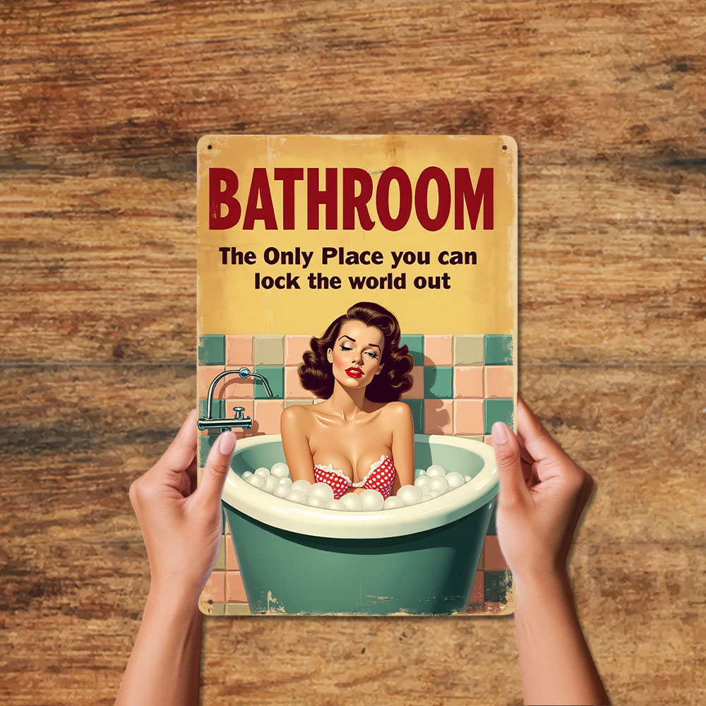Funny Bathroom Rules Vintage M - Home Bathroom Ideas recension och pris