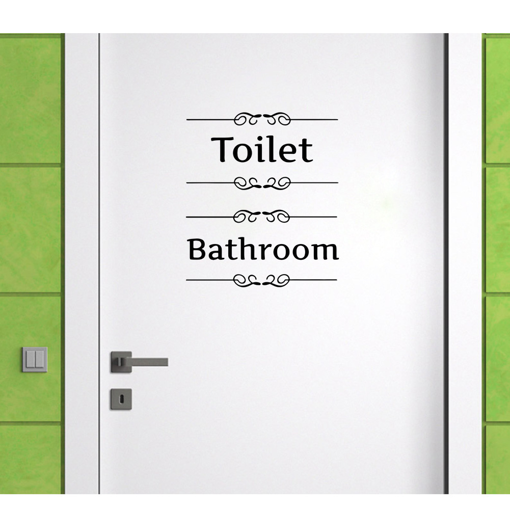 Toilet bathroom Sign Wall Deca - Home Bathroom Quotes recension och pris