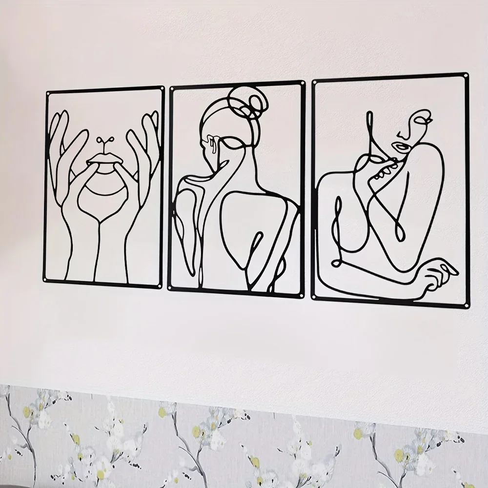 3pcs Stunning Line Drawing Dec - Home Creation Bathroom recension och pris