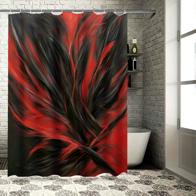 Red and Black Abstract Print S - Home Bathroom Ideas recension och pris