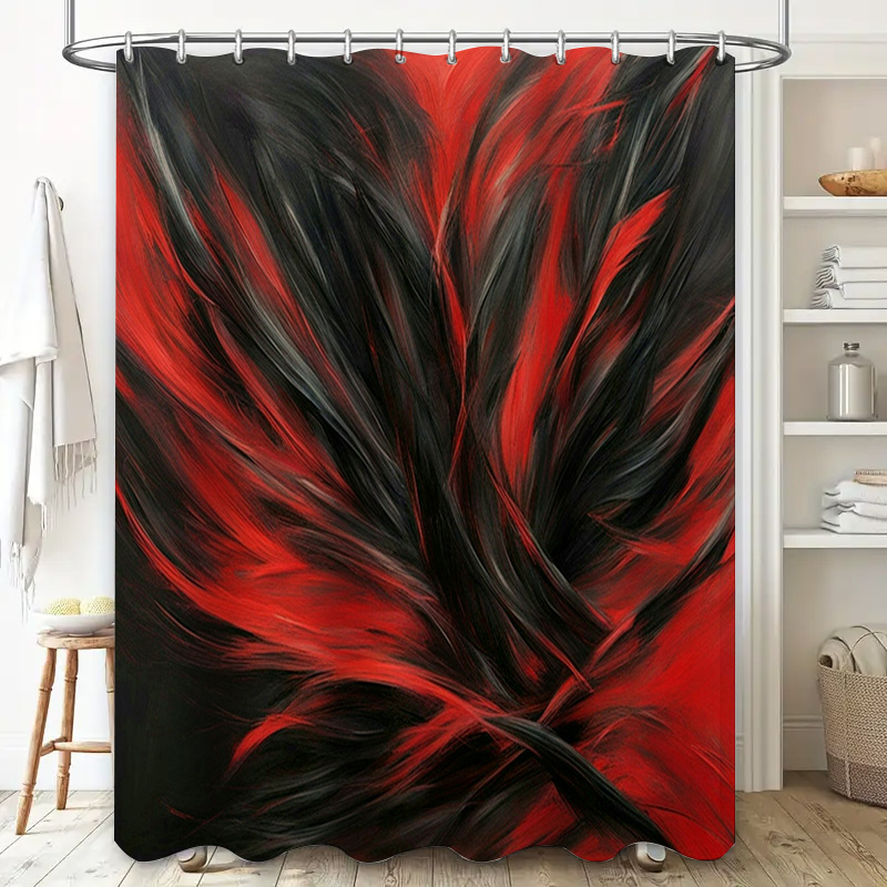 Red and Black Abstract Print S - Home Bathroom Ideas recension och pris
