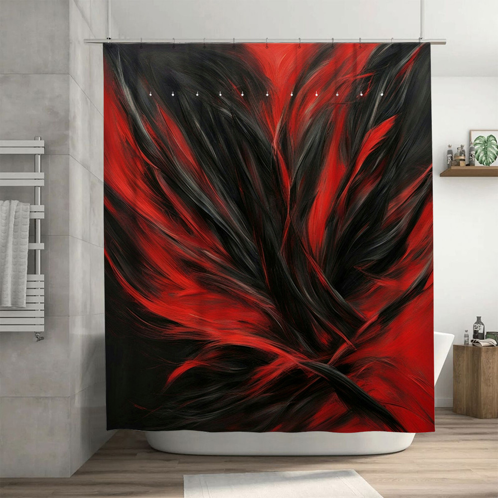 Red and Black Abstract Print S - Home Bathroom Ideas recension och pris