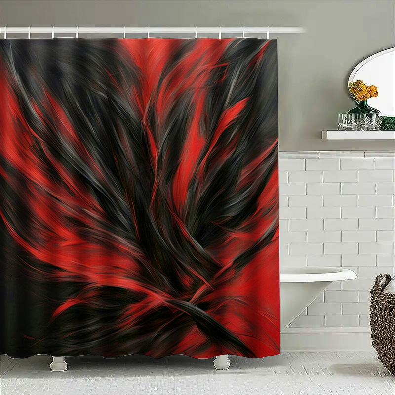 Red and Black Abstract Print S - Home Bathroom Ideas recension och pris