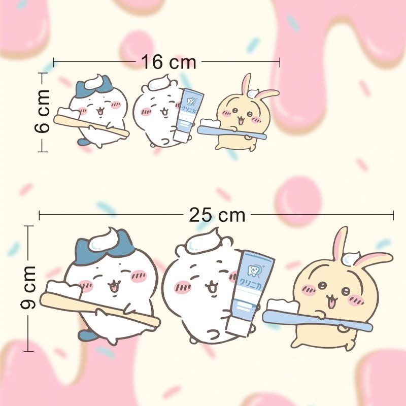Hot Chiikawa Mirror Stickers S - Tiny Home Bathroom Kit recension och pris