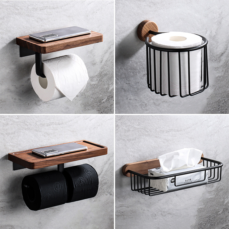 Solid Wood Tissue Holder No Dr - Home Bathroom Towel Dispenser recension och pris
