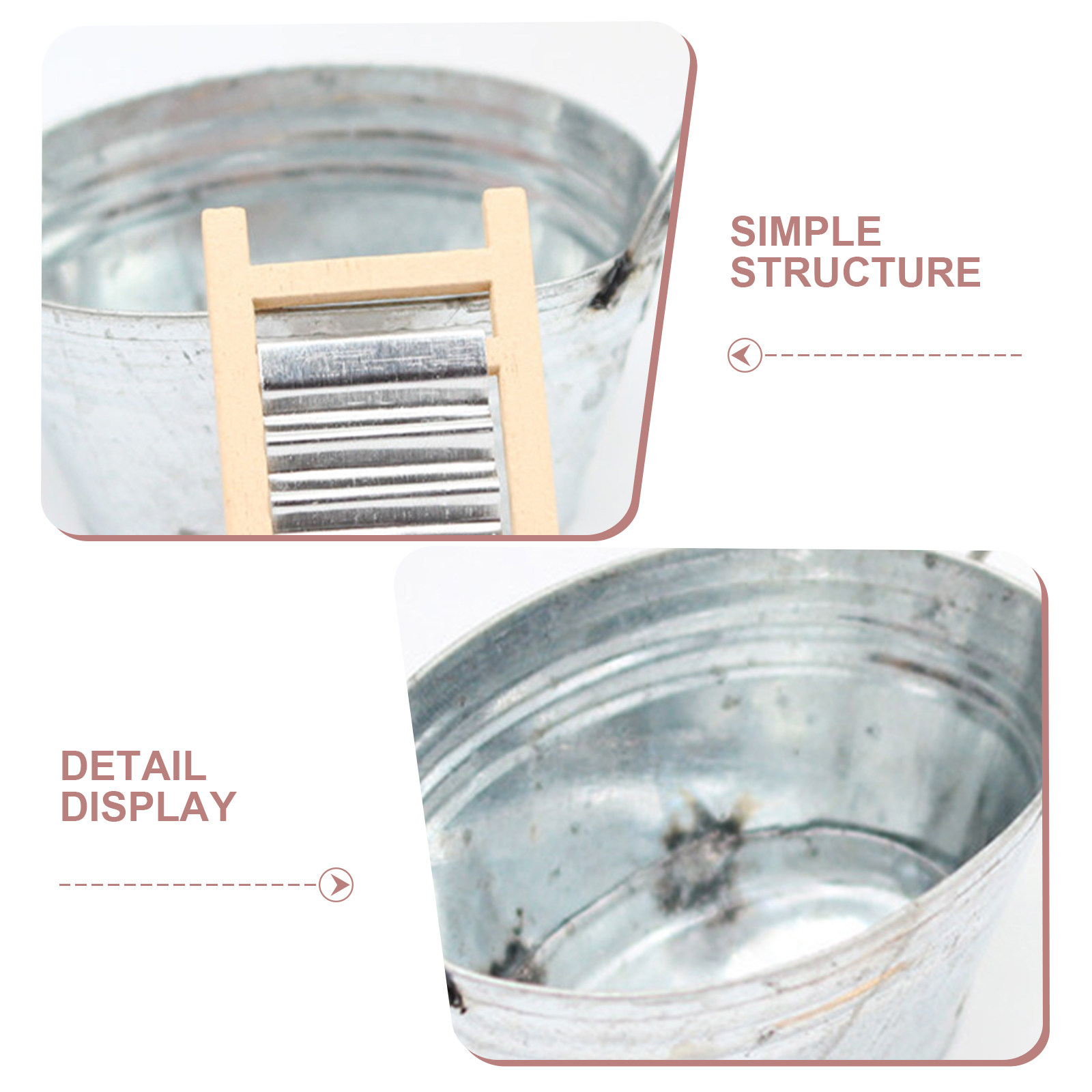 2Sets Mini Tin Basin Washboard - Home Bathroom Scene recension och pris