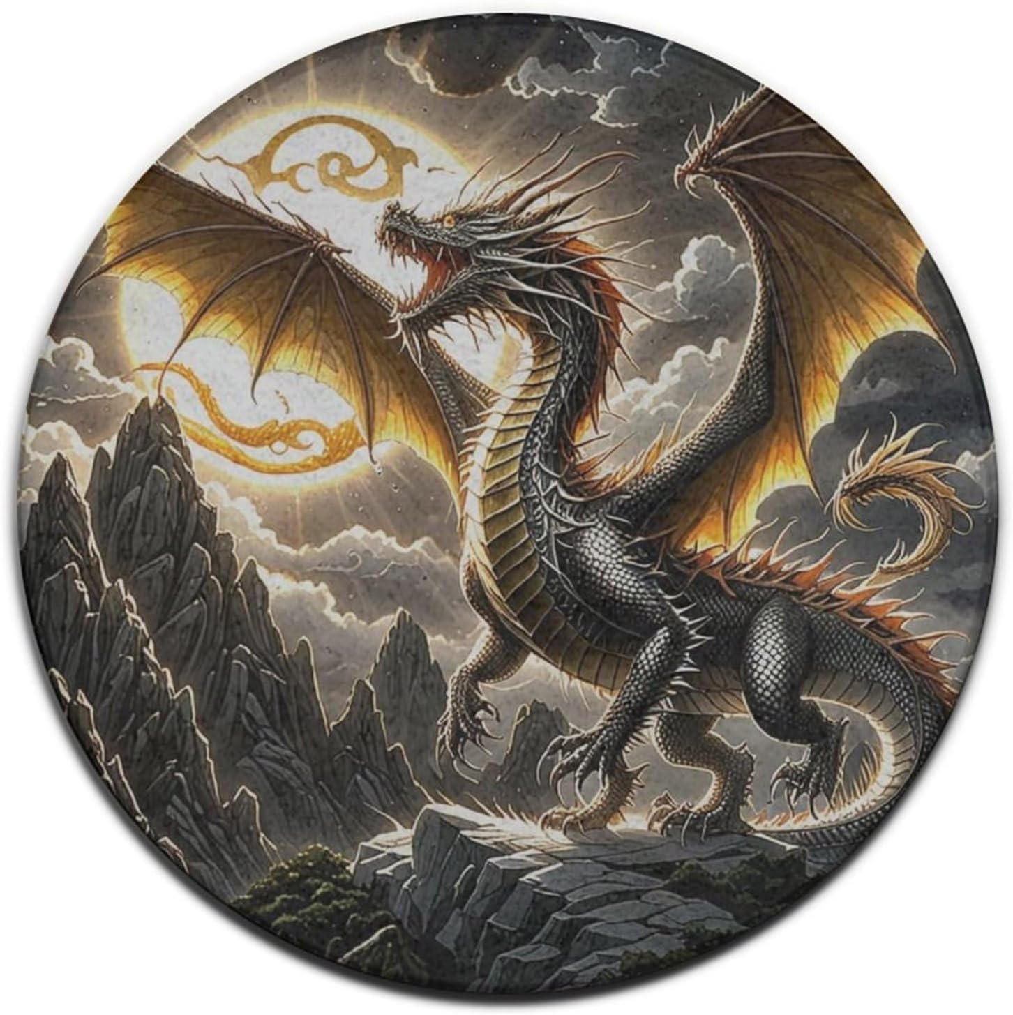 Majestic Dragon Round Rug Fant - Home Bathroom Scene recension och pris