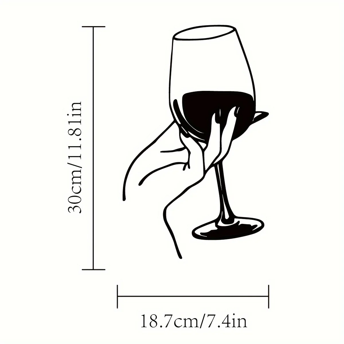 Wine Lover Lady Hand Metal Wal - Home Creation Bathroom recension och pris