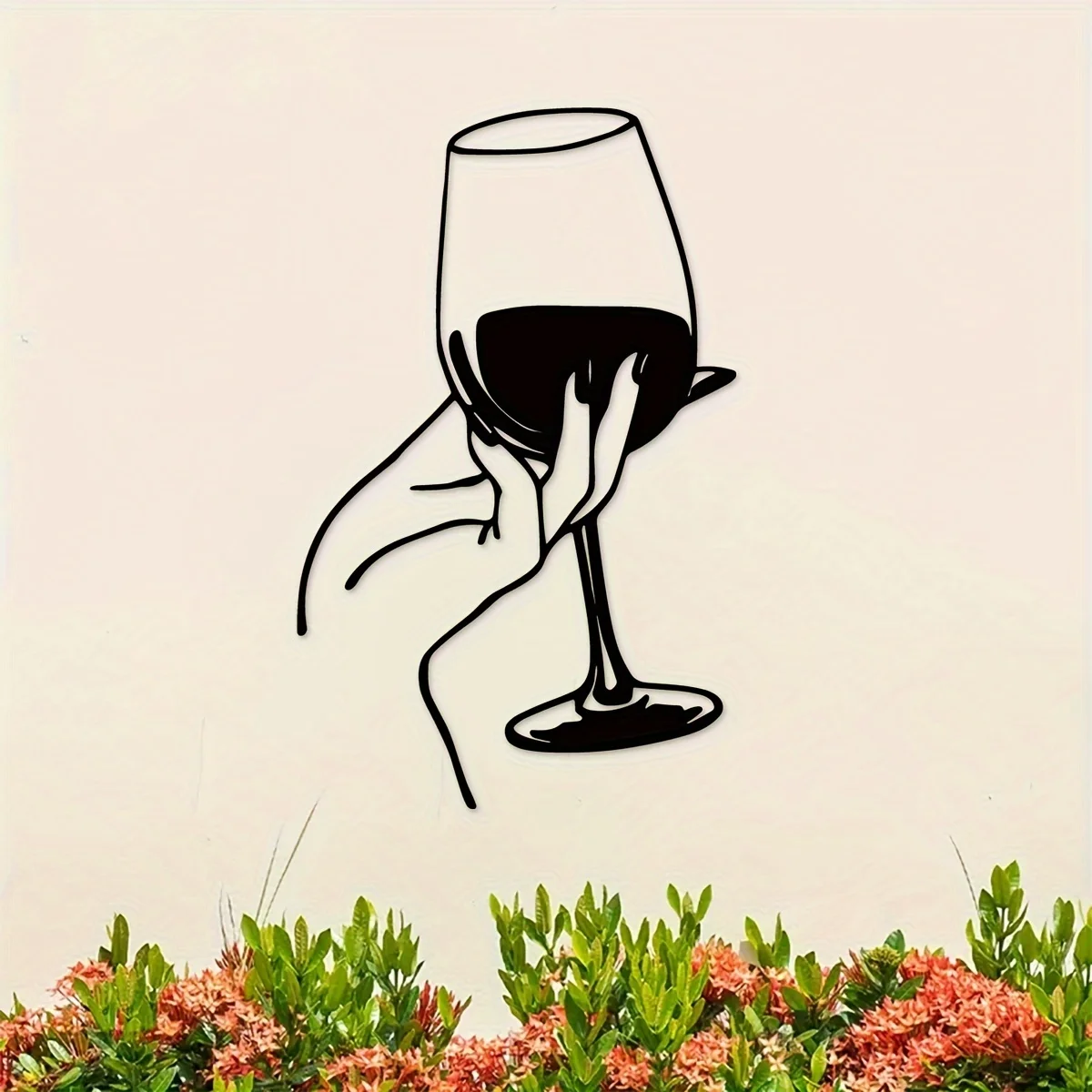 Wine Lover Lady Hand Metal Wal - Home Creation Bathroom recension och pris