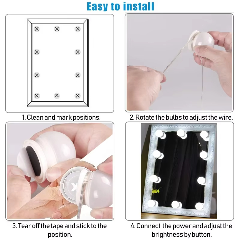 10 LED Vanity Mirror Light Bul - Home Theater Bathroom recension och pris