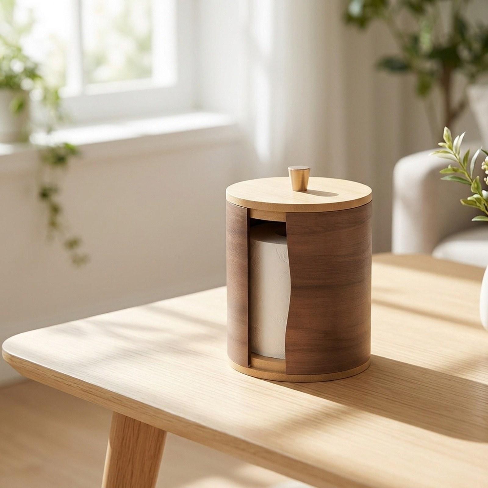 Paper Towel Holder with Walnut - Home Bathroom Towel Dispenser recension och pris