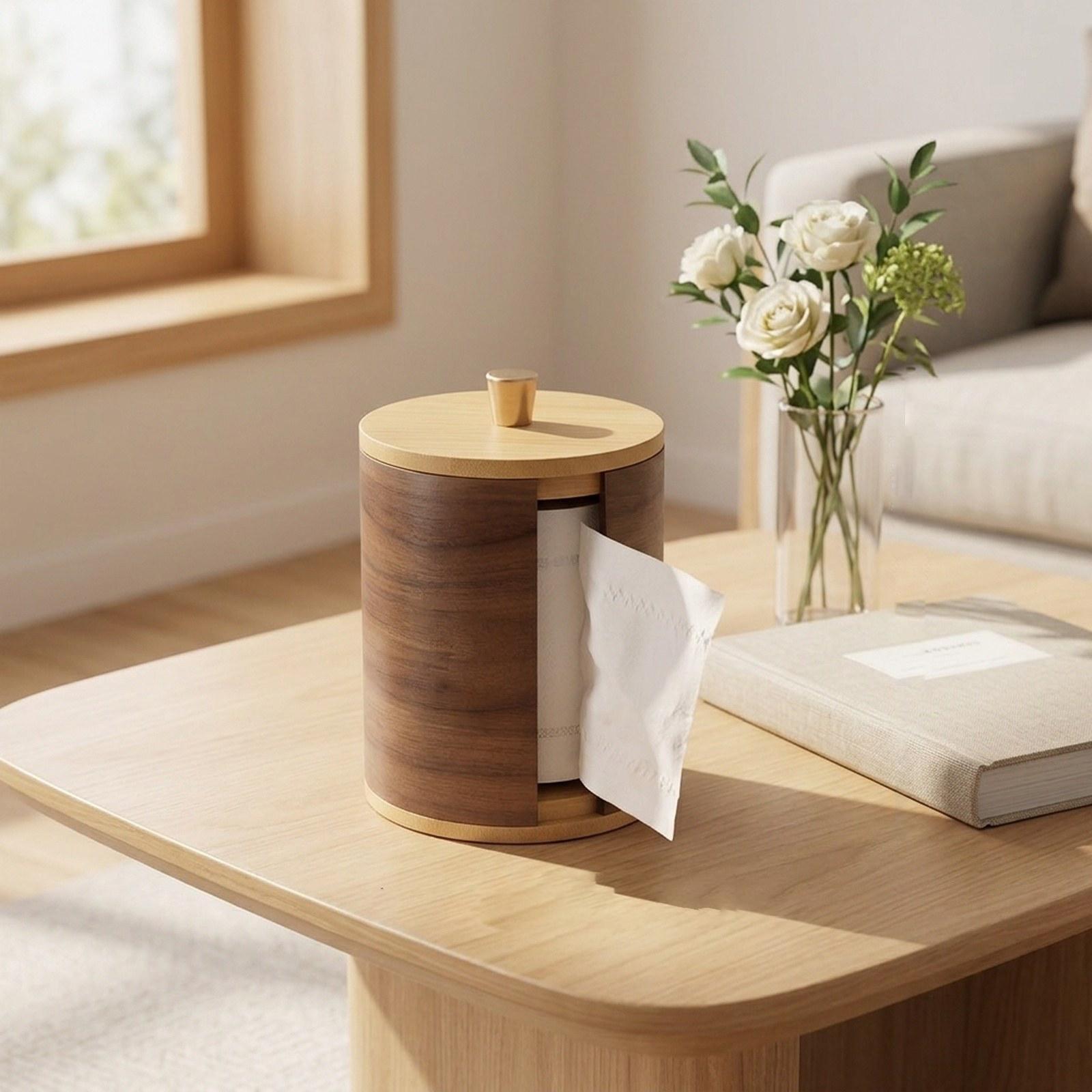 Paper Towel Holder with Walnut - Home Bathroom Towel Dispenser recension och pris