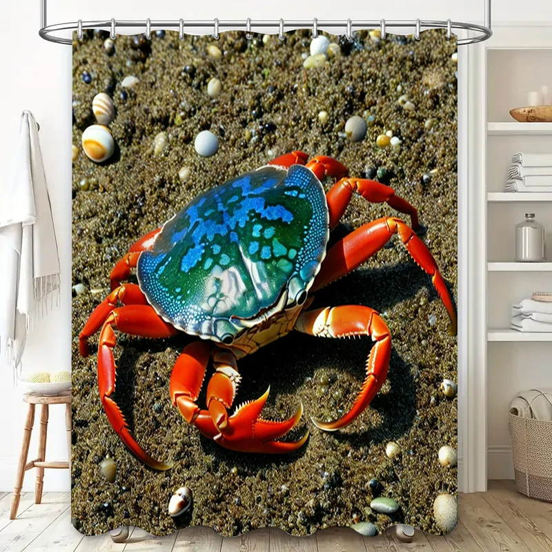 3D Printed Shower Curtain Blue - Home Bathroom Ideas recension och pris