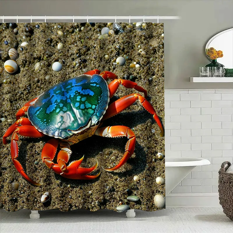 3D Printed Shower Curtain Blue - Home Bathroom Ideas recension och pris