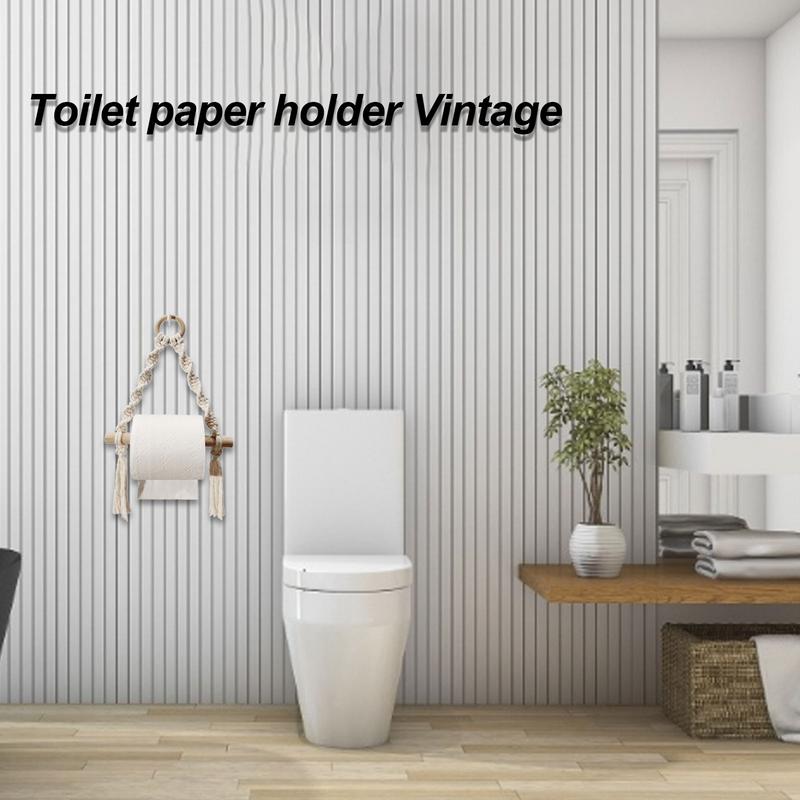 Hand Woven Wooden Toilet Paper - Home Bathroom Towel Dispenser recension och pris