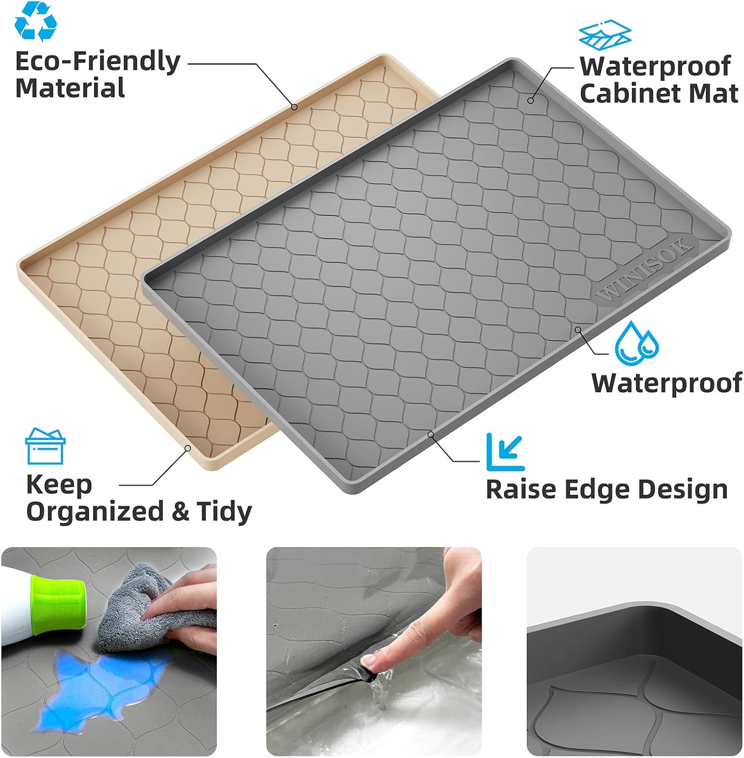 Winisok Silicone Under Sink Ma - Home Essentials Bathroom Storage recension och pris