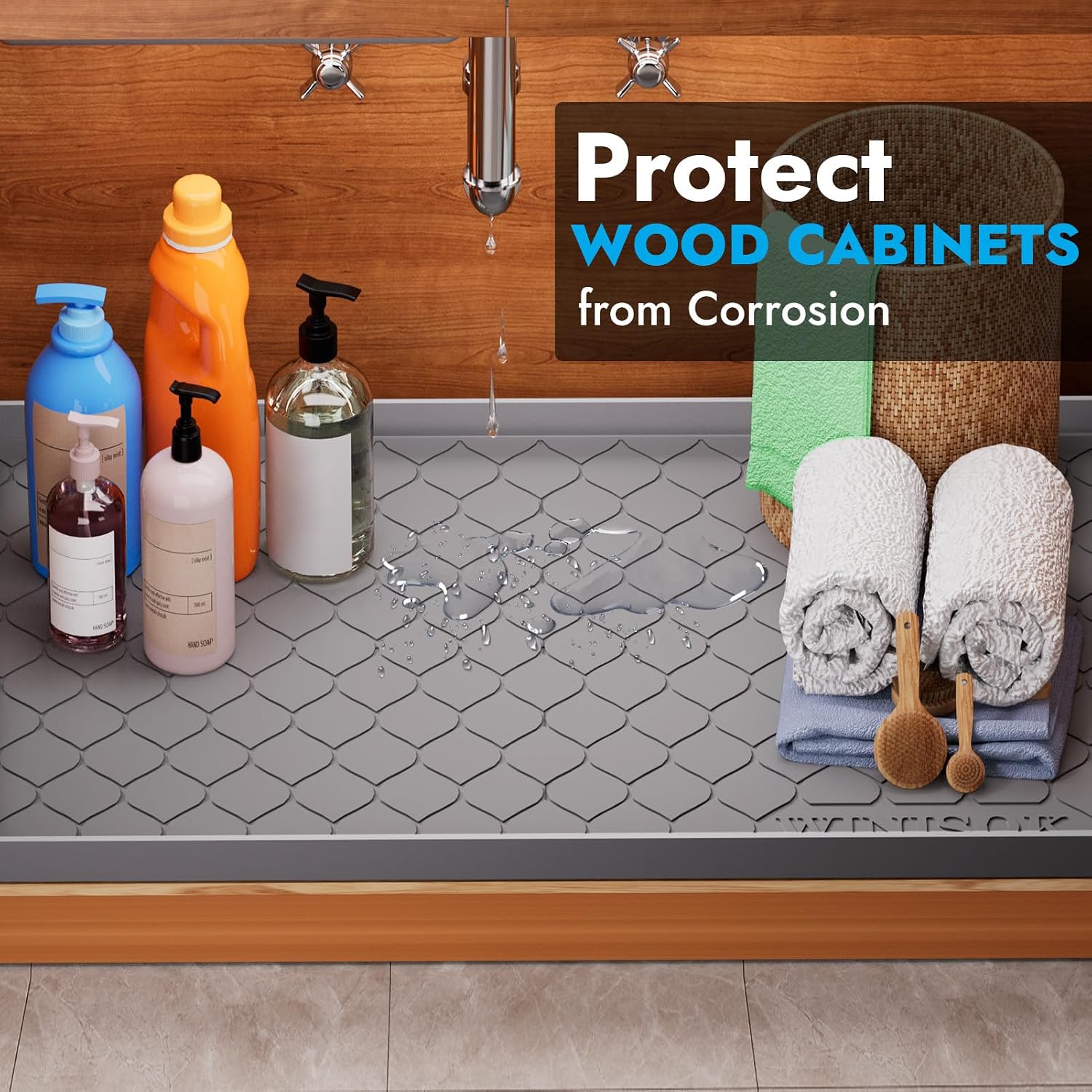 Winisok Silicone Under Sink Ma - Home Essentials Bathroom Storage recension och pris