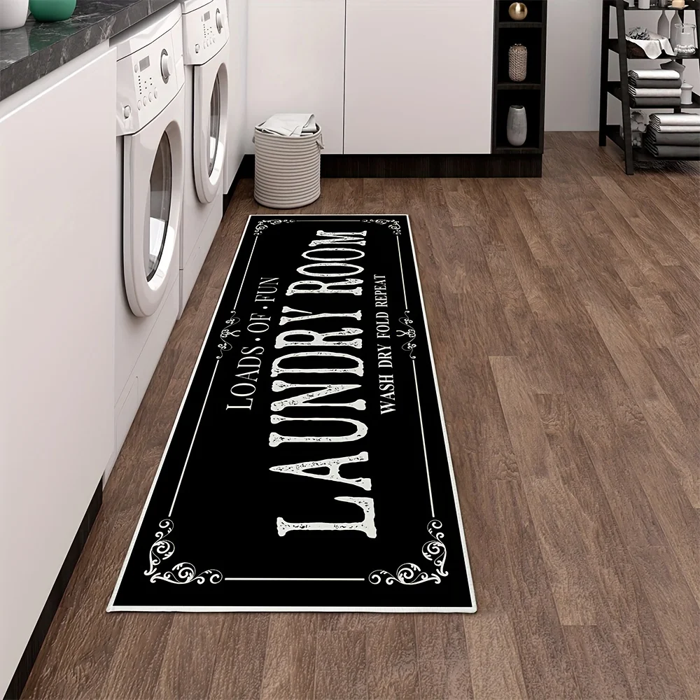Laundry Room Rug Runner Non Sl - Tiny Home Bathroom Kit recension och pris