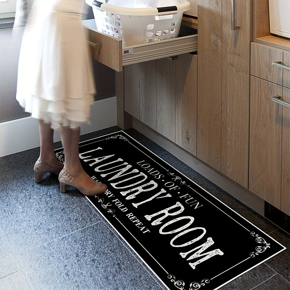Laundry Room Rug Runner Non Sl - Tiny Home Bathroom Kit recension och pris