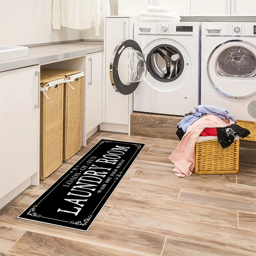 Laundry Room Rug Runner Non Sl - Tiny Home Bathroom Kit recension och pris
