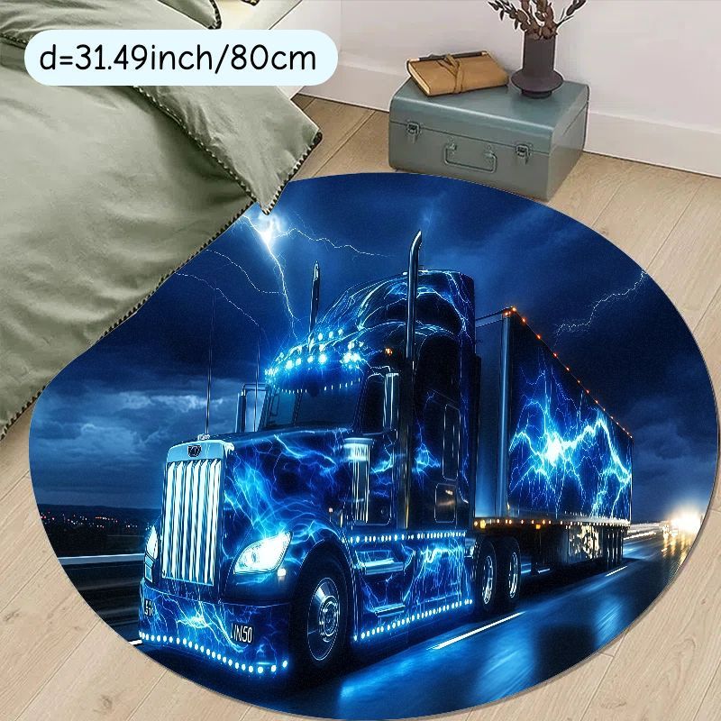 Electric truck night rug flann - Home Bathroom Scene recension och pris