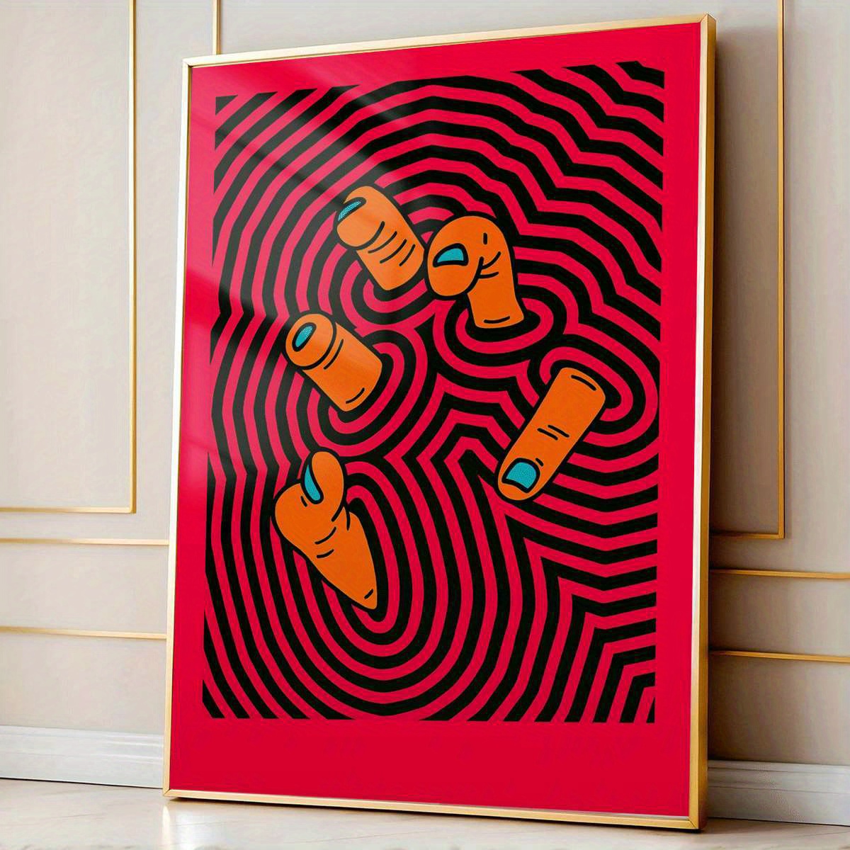 Modern Abstract Finger Art Pos - Home Bathroom Design recension och pris