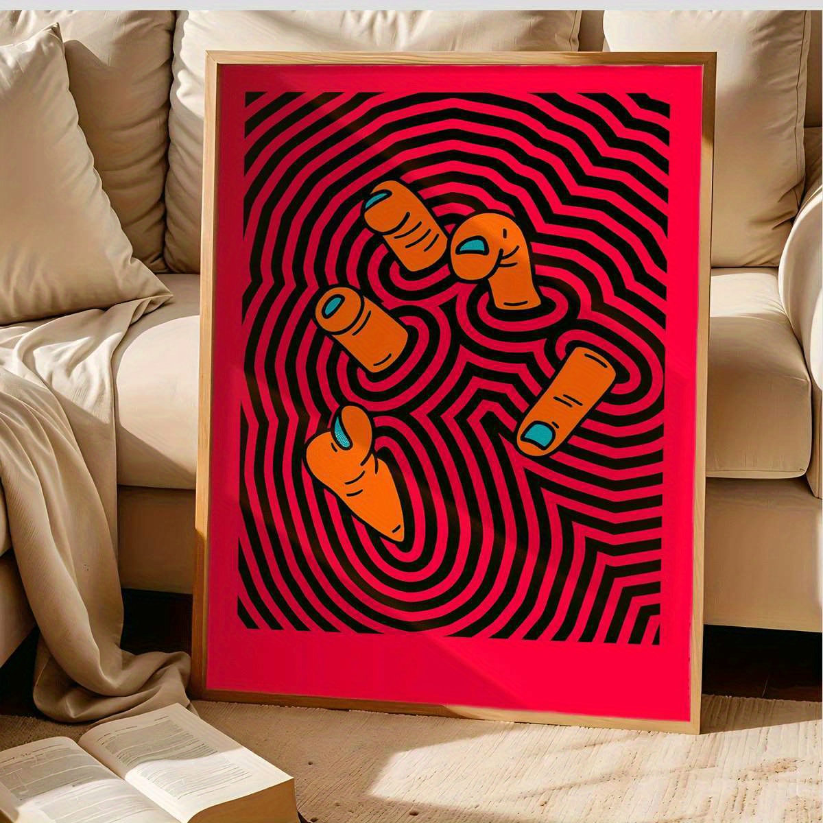 Modern Abstract Finger Art Pos - Home Bathroom Design recension och pris