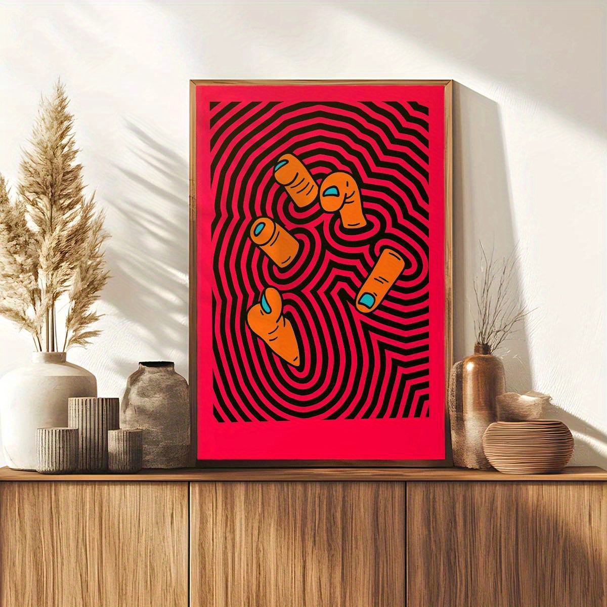 Modern Abstract Finger Art Pos - Home Bathroom Design recension och pris
