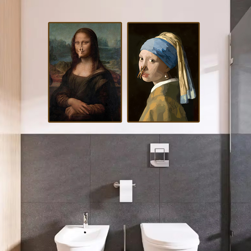 1pc Funny Abstract Bathroom To - Home Toilet Bathroom Design recension och pris