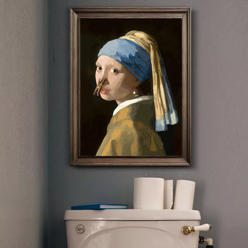 1pc Funny Abstract Bathroom To - Home Toilet Bathroom Design recension och pris