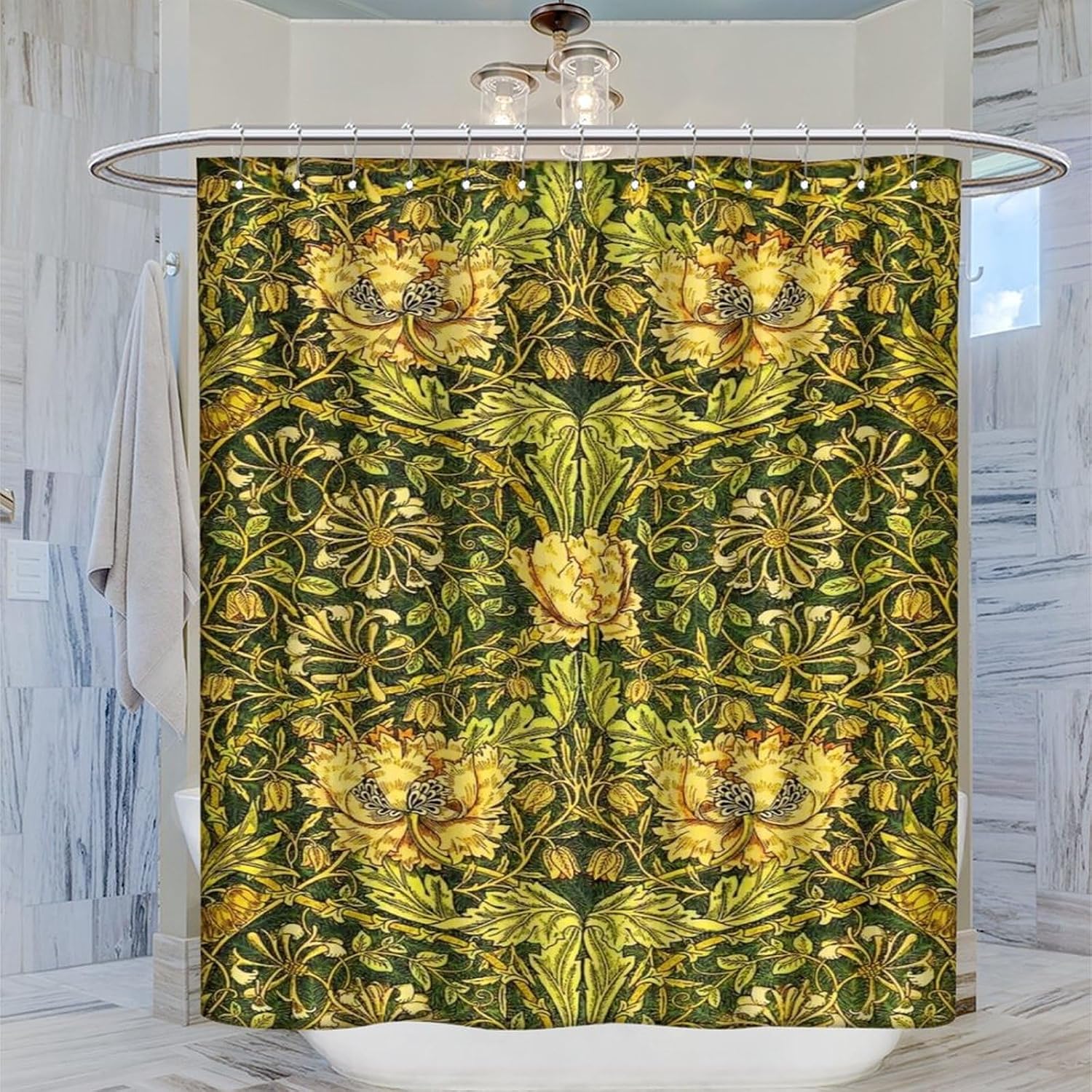Waterproof Botanical Shower Cu - Home Bathroom Ideas recension och pris