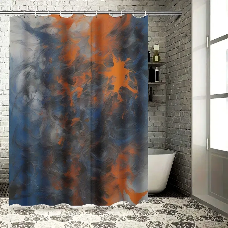 Luxury Blue Orange Watercolor  - Home Bathroom Ideas recension och pris