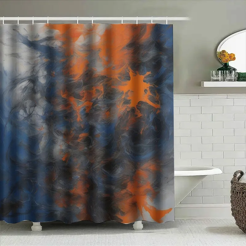 Luxury Blue Orange Watercolor  - Home Bathroom Ideas recension och pris