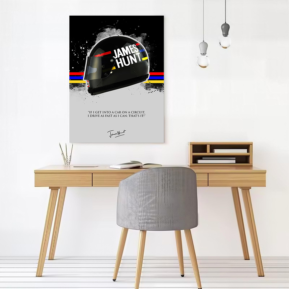 JAMES HUNT Quote Printed Canva - Home Bathroom Quotes recension och pris