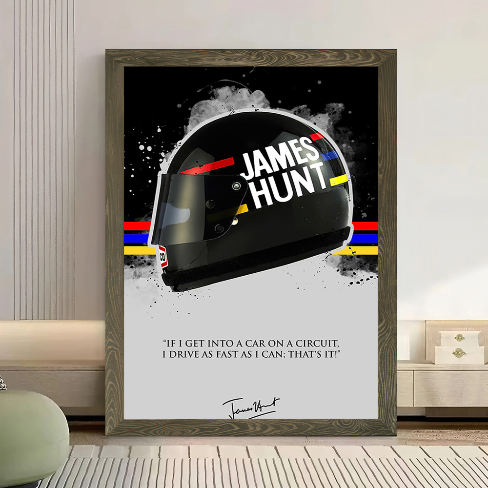 JAMES HUNT Quote Printed Canva - Home Bathroom Quotes recension och pris