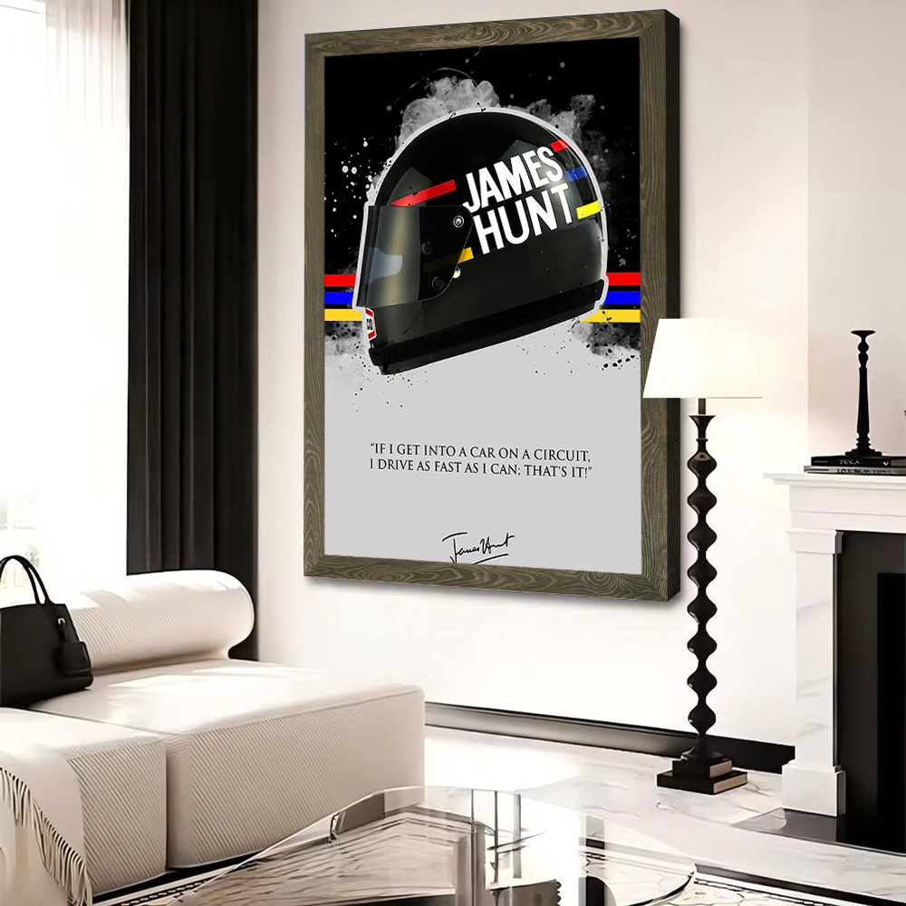 JAMES HUNT Quote Printed Canva - Home Bathroom Quotes recension och pris