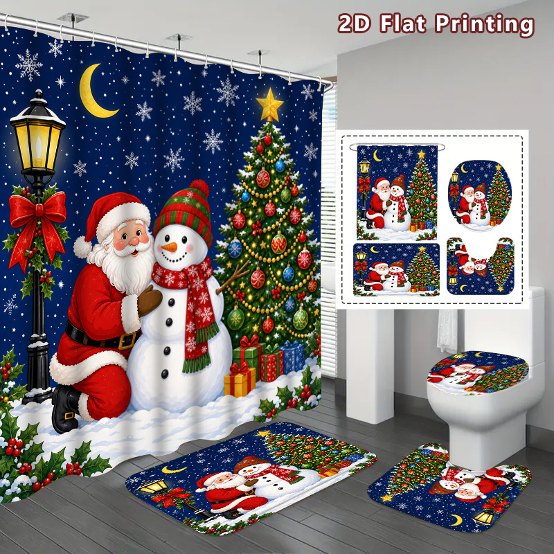 2D Flat, 2D Flat 4pcs Christma - Home Bathroom Scene recension och pris