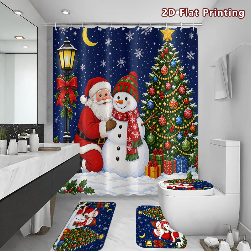 2D Flat, 2D Flat 4pcs Christma - Home Bathroom Scene recension och pris