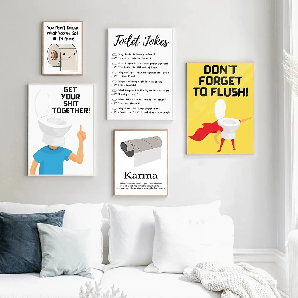 Karma Bathroom Rules Art Quote - Home Bathroom Quotes recension och pris